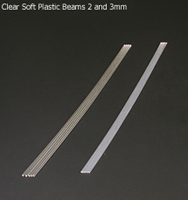 Clear Soft Plastic Beams 3mm Round (5PCS) (70159)