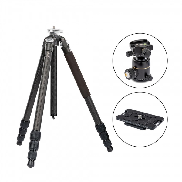 포토클램 PTC-2442P + 프로골드3 Easy PQRS 프로페셔널 고탄성 카본삼각대 볼헤드키트(플레이트포함)