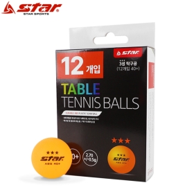 스타 탁구공 3성 (12개입) 오렌지