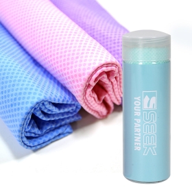 SEEK 프리미엄 엠보싱 습식 대형 PVC 스포츠타올 민트