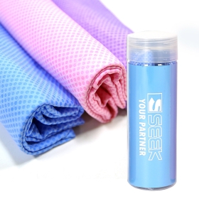 SEEK 프리미엄 엠보싱 습식 대형 PVC 스포츠타올 블루