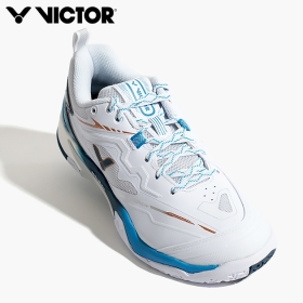 ALL-AROUND_A830NitroLite(U-SHAPE) - AF_White/MykonosBlue 와이드 빅터 남성용 배드민턴화