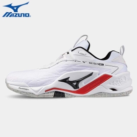 웨이브 스텔스 네오 2 화이트/레드 X1GA240059 남여공용 미즈노 배드민턴화