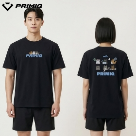 HCT261207U 프리미크 네냥이2 블랙 공용 티셔츠