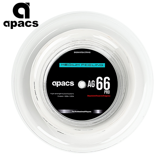 APACS 스트링 AG66 화이트 PRO 0.66mm//200M 롤 스트링 거트