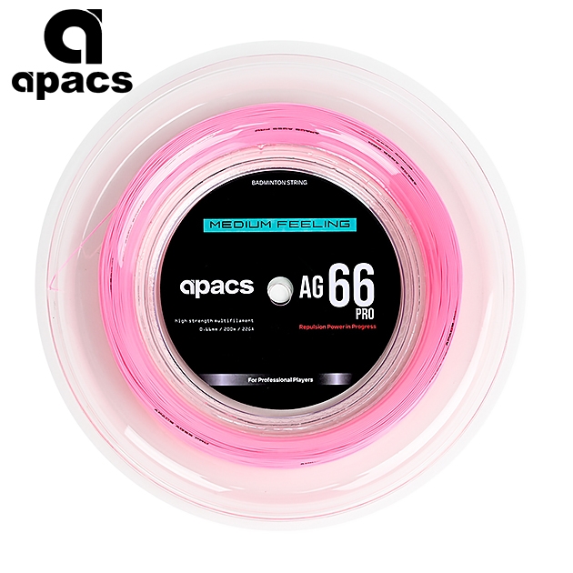 APACS 스트링 AG66 핑크 PRO 0.66mm//200M 롤 스트링 거트 APACS 스트링 AG66 핑크 PRO 0.66mm//200M 롤 스트링 거트