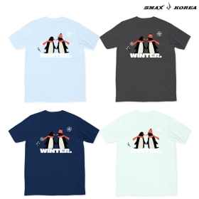 코튼라이크 세미오버핏 남녀공용 티셔츠 - 펭귄