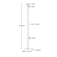국기게양대  옥상용 가정용 3M