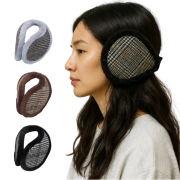 백밴드 체크 패턴 귀마개 방한귀마개 귀도리 넥워머