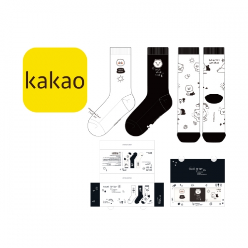 카카오_Kakao의 남, 녀 공용 패션 장목양말 제작사례