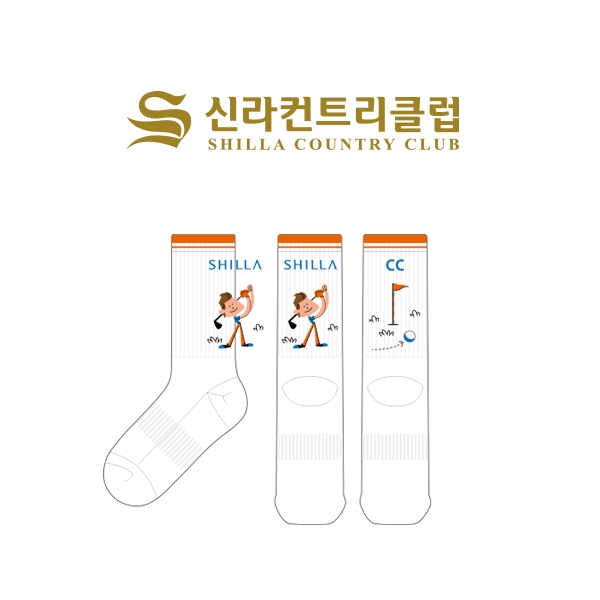 신라컨트리클럽의 남, 녀 공용 스포츠 장목양말 제작사례