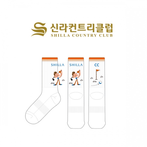 신라컨트리클럽의 남, 녀 공용 스포츠 장목양말 제작사례