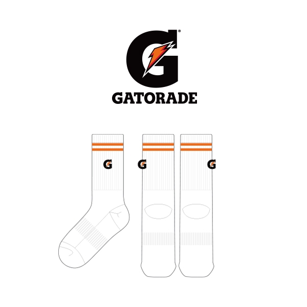 게토레이_GATORADE의 남, 녀 공용 스포츠 장목양말 제작사례