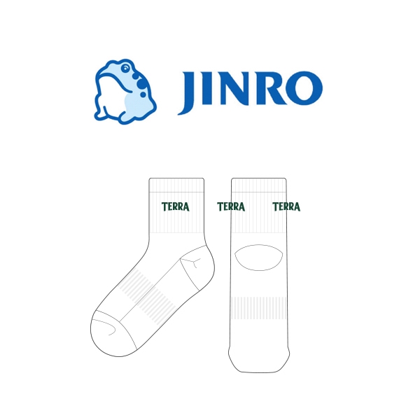 진로(JINRO)_테라(TERRA)의 남, 녀 공용 스포츠 단목양말 제작사례