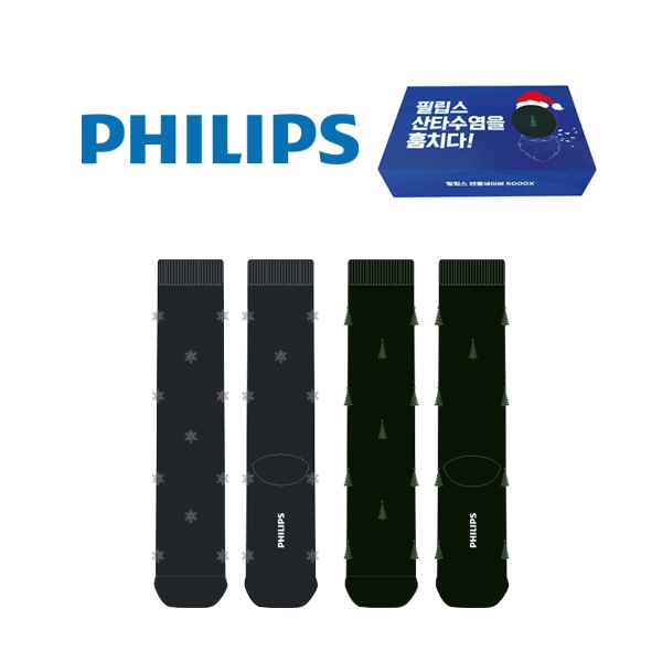 필립스_PHILIPS의 남, 녀 공용 패션 장목양말 제작사례