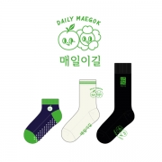 비스킷웍스_매일이길_DAILY MAEGOK의 아동 스포츠 논슬립 발목양말과  남, 녀 공용 패션 중목양말, 신사 패션 장목양말 제작사례