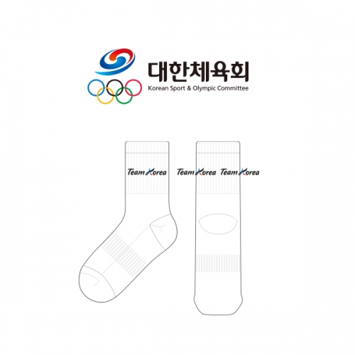 대한체육회의 남, 녀 공용 스포츠 중목양말 제작사례_4차