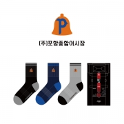 포항종합어시장의 남, 녀 공용 스포츠 중목양말 선물세트 제작사례_2차