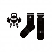 오늘도FIT_오늘도핏의 남, 녀 공용 스포츠 중목양말 제작사례_2차