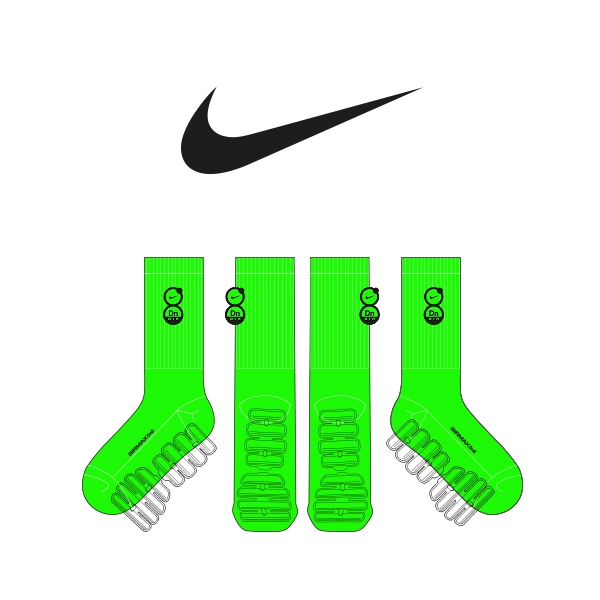 나이키_Nike의 남, 녀 공용 스포츠 자수, 논슬립 장목양말 제작사례