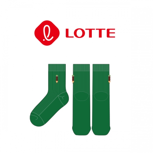 롯데제과(LOTTE)_빼빼로(pepero)의 남, 녀 공용 자수 골지양말(갑종양말) 제작사례