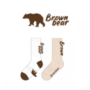 브라운베어_Brown bear의 남, 녀 공용 스포츠 장목양말 제작사례