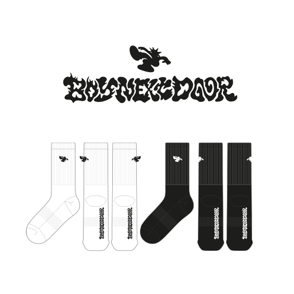 보이넥스트도어_boynextdoor의 남, 녀 공용 스포츠 자수 장목양말 제작사례