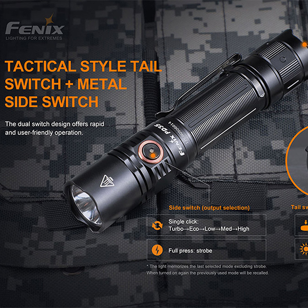 FENIX PD35 V3.0  페닉스 렌턴 1700루멘 충전형배터리 사용
