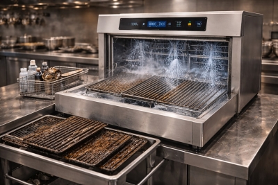 업소용 불판세척기 뒷정리의 기술 기름과 불의 흔적을 씻다