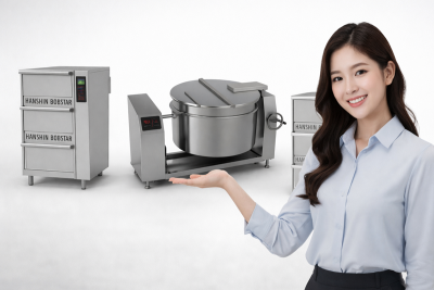 상업용주방기기 스마트키친쿡은  회전국솥 및 가스전기취반기 튀김 만능솥