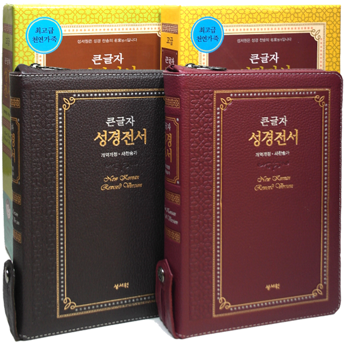 개정판 천연가죽 큰글자 성경전서 대합본 NKR73ESB