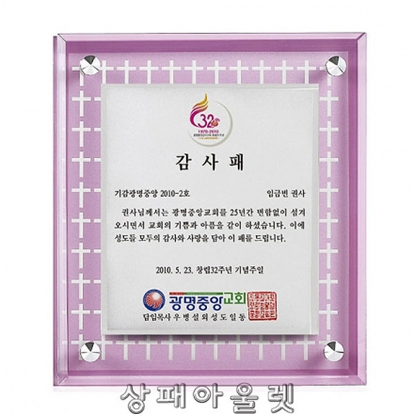 DSP1639/칼라입체 다보상패