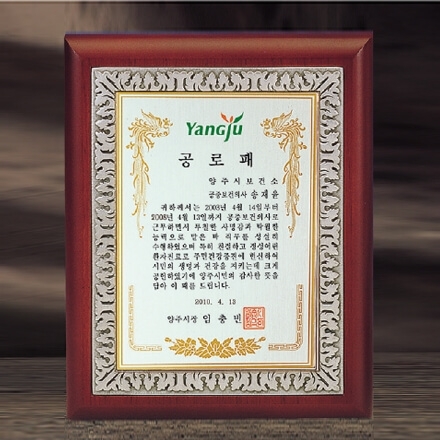 C8-261C/주석도금원목상패