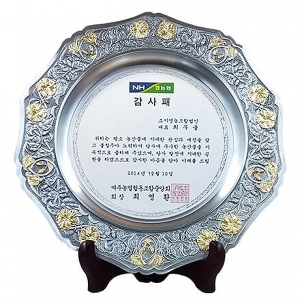 WNS51/주석순금 쟁반패(나팔꽃27Cm)