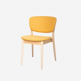 발렌시아체어/라이트내추럴/패브릭옐로우