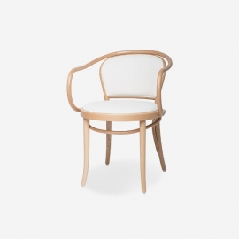 암체어 33/라이트내추럴/PU화이트