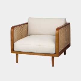 윌리엄1인/월넛/내추럴린넨