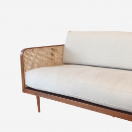 윌리엄3인/월넛/내추럴린넨