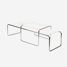 스틸프레임테이블세트B/화이트