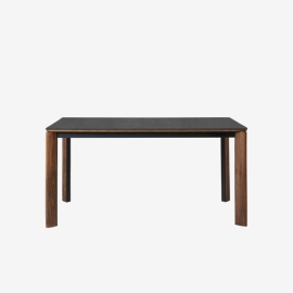 데니스테이블 6인/다크그레이+월넛