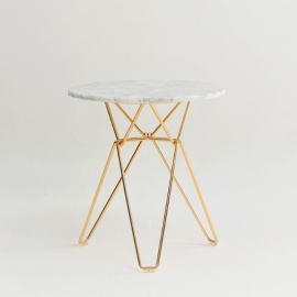 헤라테이블(천연대리석상판) (H640)/골드