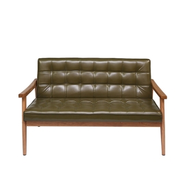 엠보 소파 2인 (원목랩핑)/카키