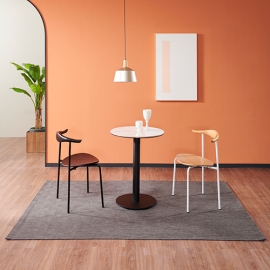 모던 테라조 테이블 (스텐 원반다리)