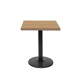 무늬목 사각 테이블 (원반 다리)/내추럴