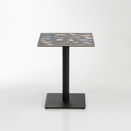 블랙 테라조 테이블 (사각 평판다리)