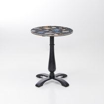 블랙 테라조 테이블 (엑스자 주물다리)