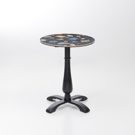 블랙 테라조 테이블 (엑스자 주물다리)