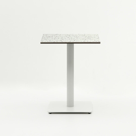 샤베트 테라조 테이블 (화이트 사각 평판다리)/화이트