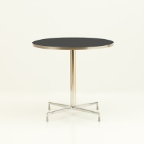 실버 엣지 테이블 (스테인리스 엑스자 다리)/블랙