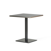 실버 엣지 테이블 (스텐 사각다리 기둥1개)/실버블랙